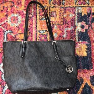 Michael Kors black purse tote bag mk